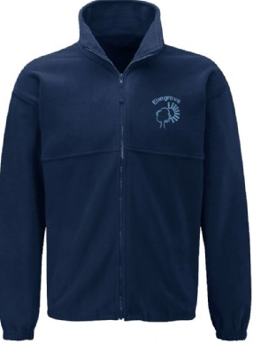 Navy sweatshirt with the school logo