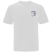 White T-shirt with the school logo