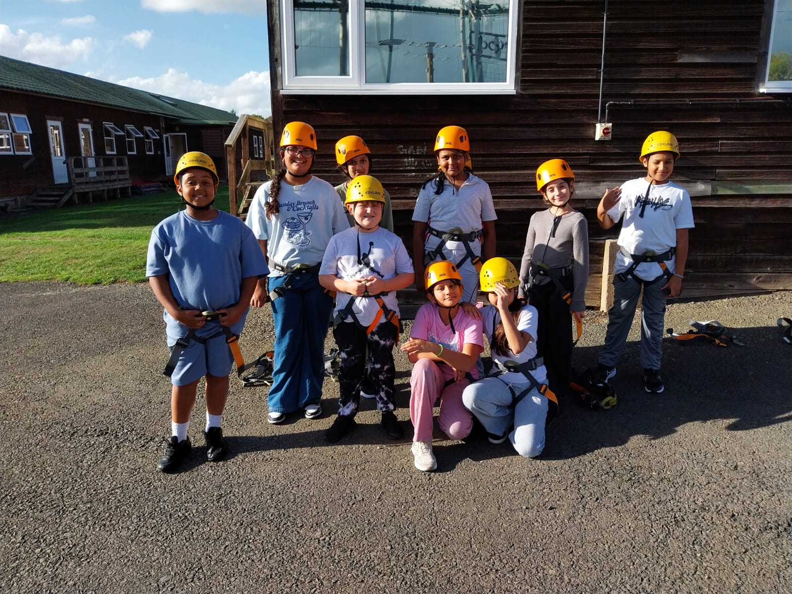 Group 3 children doing climbing