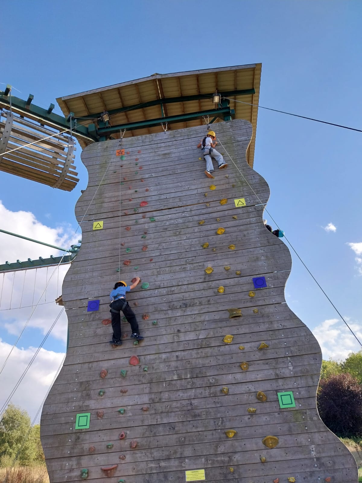 Group 3 children doing climbing