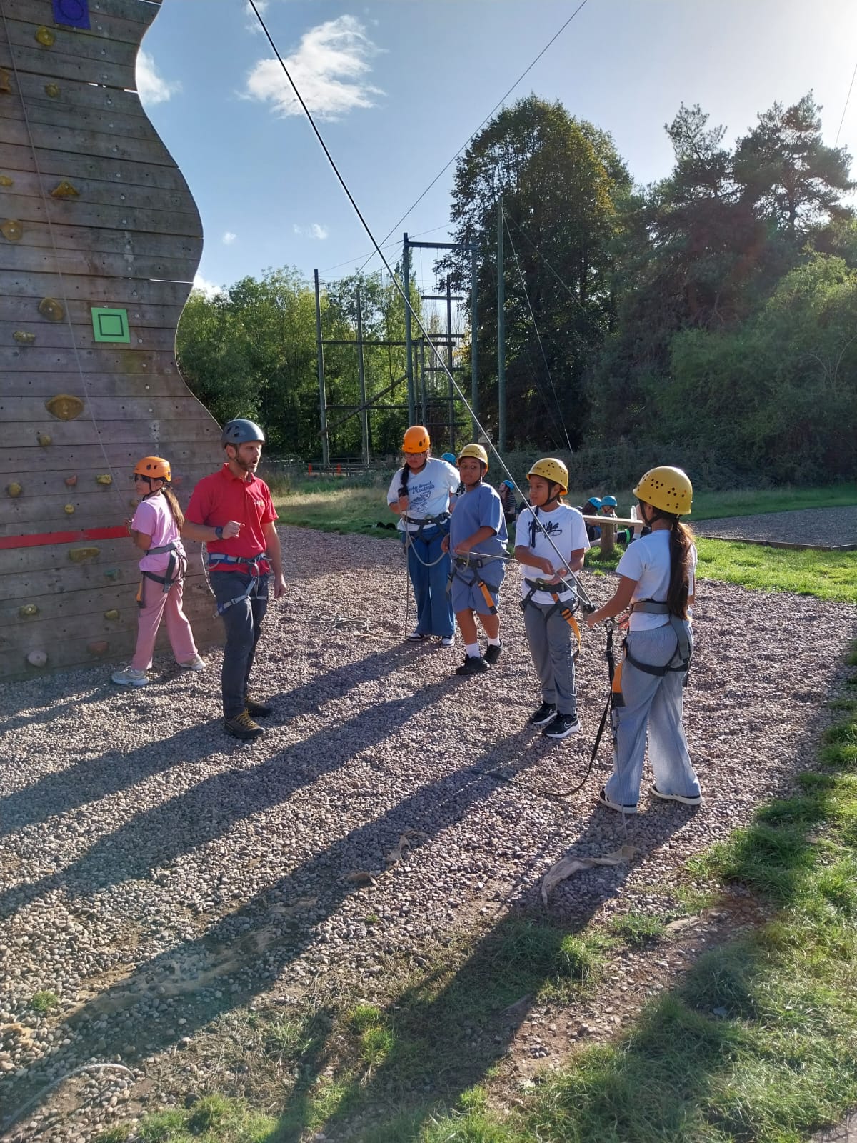 Group 3 children doing climbing