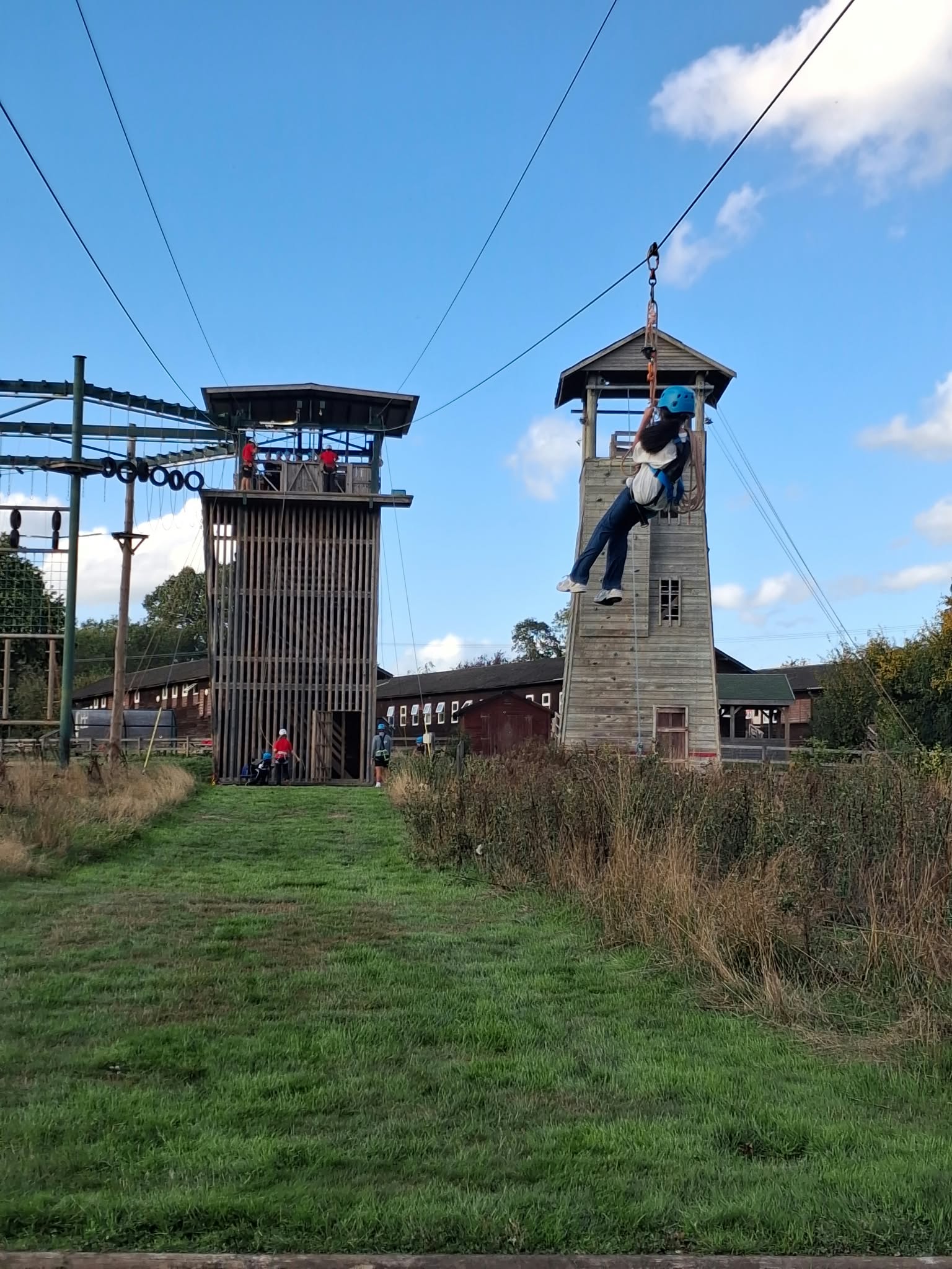 Group 1 children doing abseil and zipwire