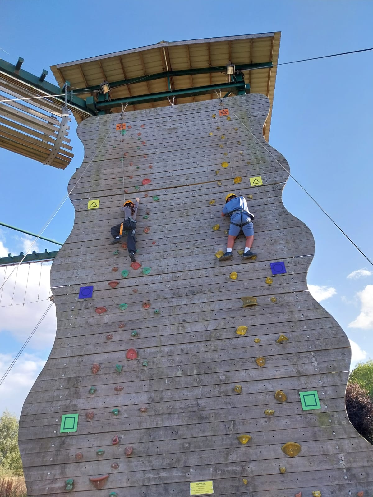 Group 3 children doing climbing