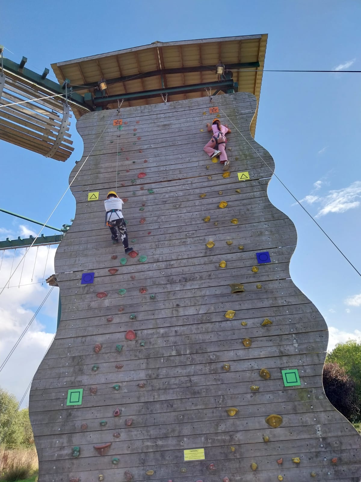 Group 3 children doing climbing