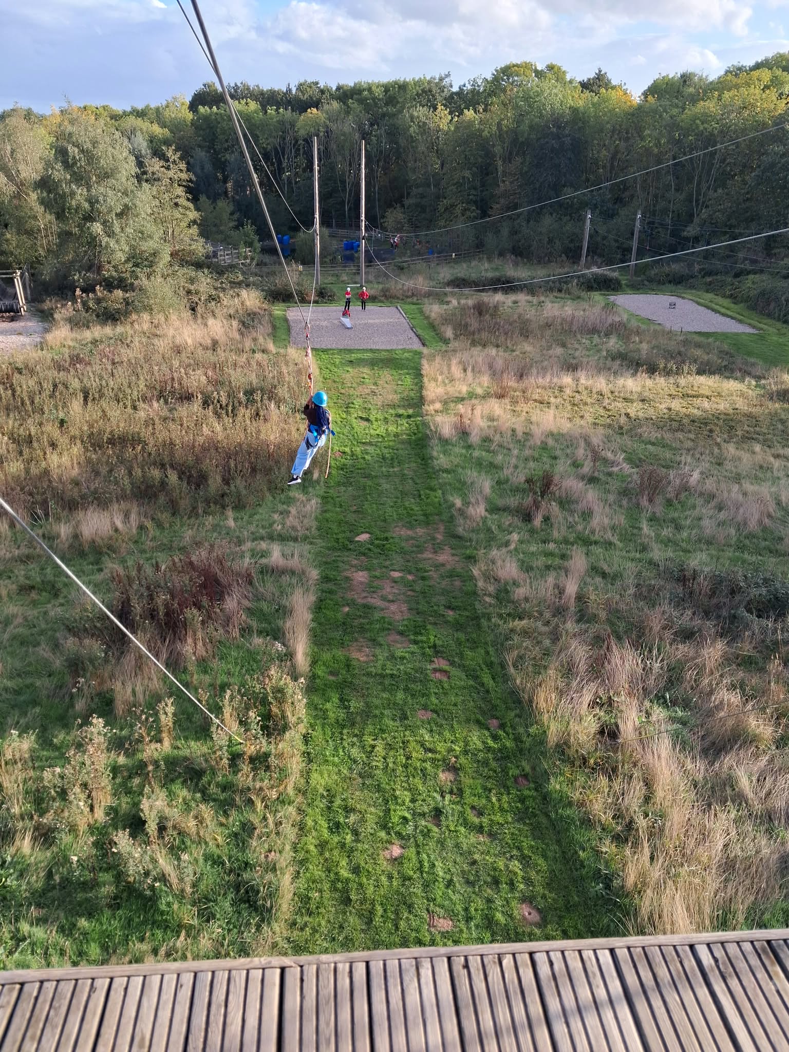 Group 1 children doing abseil and zipwire